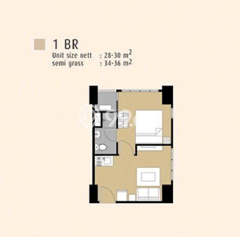Apartemen Cozy Dijual di Tangerang Spesifikasi 1 KT, 1 KM Apartemen Cozy Dijual di Tangerang Spesifikasi 1 KT, 1 KM