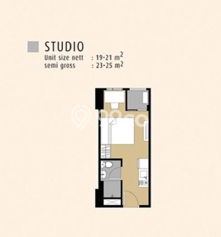 Dijual Apartemen 1 KT 1 KM di Gading Serpong Luas 23m2 Dijual Apartemen 1 KT 1 KM di Gading Serpong Luas 23m2