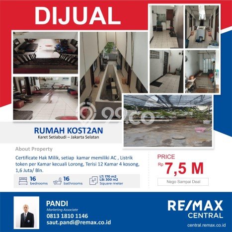 Kost untuk Dijual di Setiabudi Punya 0 Kamar Kost untuk Dijual di Setiabudi Punya 0 Kamar