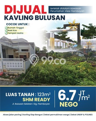 Tanah untuk Dijual di Tembalang Semarang Luas 123m2 Tanah untuk Dijual di Tembalang Semarang Luas 123m2