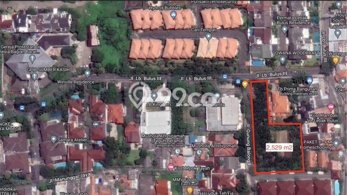 Dijual Tanah Lokasi Lebak Bulus, Jakarta Selatan Seluas 2529m2 Dijual Tanah Lokasi Lebak Bulus, Jakarta Selatan Seluas 2529m2