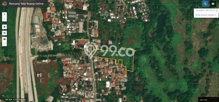 Untuk Dijual Tanah 14597m2 di Krukut, Depok Untuk Dijual Tanah 14597m2 di Krukut, Depok