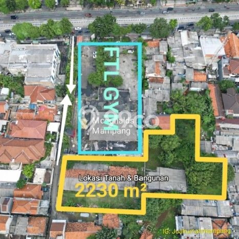 Tanah untuk Dijual di Mampang Prapatan Jakarta Selatan Luas 2230m2 Tanah untuk Dijual di Mampang Prapatan Jakarta Selatan Luas 2230m2