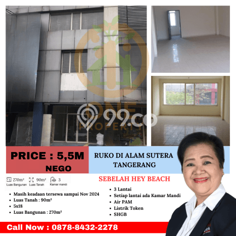 Ruko Dijual di Tangerang LT 90m2 & LB 270m2 Lokasi Terbaik! Ruko Dijual di Tangerang LT 90m2 & LB 270m2 Lokasi Terbaik!
