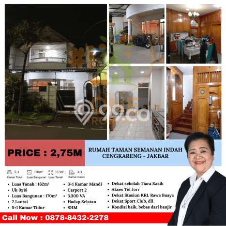 Rumah Eksklusif Dijual LT 162m2 di Cengkareng, Jakarta Barat Rumah Eksklusif Dijual LT 162m2 di Cengkareng, Jakarta Barat