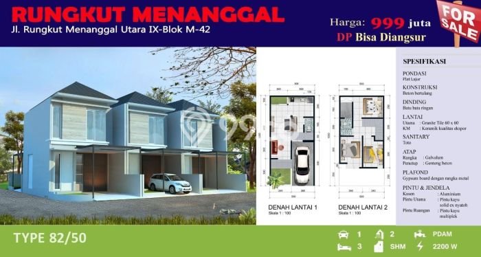 Hunian Cantik Modern Lb 84m2 di Rungkut, Surabaya Hunian Cantik Modern Lb 84m2 di Rungkut, Surabaya