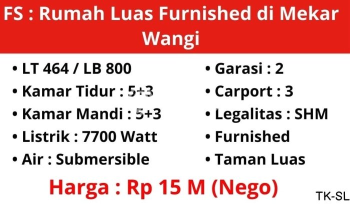 Rumah Mewah LB 800m2 Siap Huni Desain Elegan di Mekar Wangi, Bandung Rumah Mewah LB 800m2 Siap Huni Desain Elegan di Mekar Wangi, Bandung