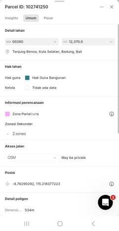 Kavling Tanah untuk Dijual di Benoa, Badung, Luas 1100m2 Kavling Tanah untuk Dijual di Benoa, Badung, Luas 1100m2