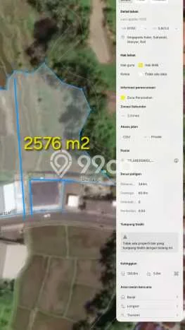 Untuk Disewa Tanah di Sukawati Luas 2576m2 SHM Untuk Disewa Tanah di Sukawati Luas 2576m2 SHM