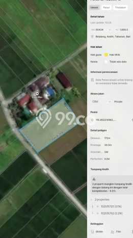 Kavling Tanah untuk Dijual di Kedungu, Tabanan, Luas 1668m2 Kavling Tanah untuk Dijual di Kedungu, Tabanan, Luas 1668m2