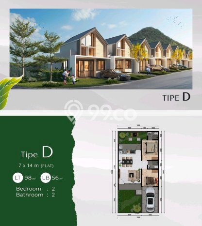 Rumah Minimalis 2 KT di Sentul City Bogor Unfurnished Rumah Minimalis 2 KT di Sentul City Bogor Unfurnished