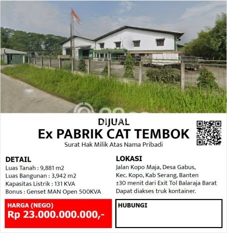 Pabrik Favorit Dijual di Kopo Serang Kawasan Pusat Bisnis Pabrik Favorit Dijual di Kopo Serang Kawasan Pusat Bisnis