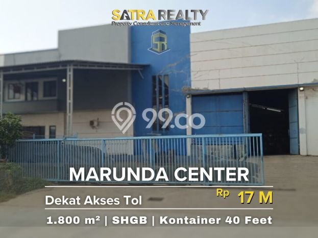 Unit Gudang Dijual di Tarumajaya Bekasi Luas Tanah 1800m2, Luas Bangunan 1144m2 Unit Gudang Dijual di Tarumajaya Bekasi Luas Tanah 1800m2, Luas Bangunan 1144m2
