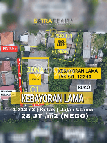 Tanah Kavling untuk Dijual di Kebayoran Lama Jakarta Selatan 1312m2 Tanah Kavling untuk Dijual di Kebayoran Lama Jakarta Selatan 1312m2