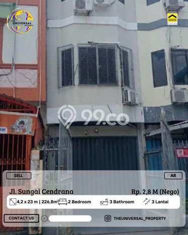 Ruko Dijual di Makassar LT 96m2 & LB 226m2 Lokasi Terbaik! Ruko Dijual di Makassar LT 96m2 & LB 226m2 Lokasi Terbaik!