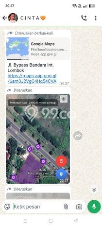 Tanah Strategis Dijual di Lombok Badung 2919m2 Tanah Strategis Dijual di Lombok Badung 2919m2