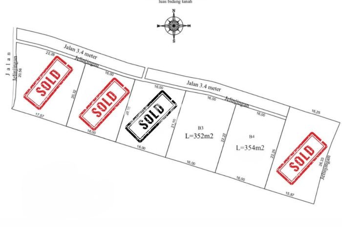 Dijual Tanah Lokasi canggu, Badung Seluas 350m2 Dijual Tanah Lokasi canggu, Badung Seluas 350m2