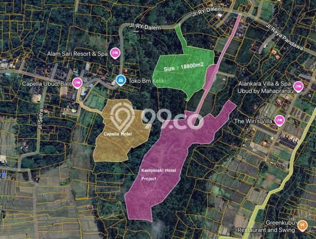 Tanah Strategis Dijual di Ubud Gianyar 18800m2 Tanah Strategis Dijual di Ubud Gianyar 18800m2