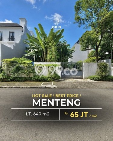 Tanah di Menteng, Jakarta Pusat Luas 649m2 Dijual Segera Tanah di Menteng, Jakarta Pusat Luas 649m2 Dijual Segera
