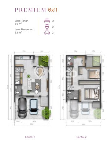Rumah Modern 3 Kamar LT 66m2 di Harapan Indah Rumah Modern 3 Kamar LT 66m2 di Harapan Indah