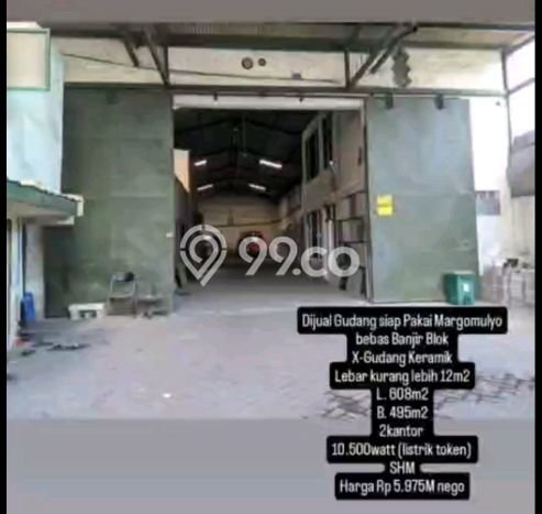 Unit Gudang Dijual di Surabaya LT 608m2 & LB 495m2 Unit Gudang Dijual di Surabaya LT 608m2 & LB 495m2