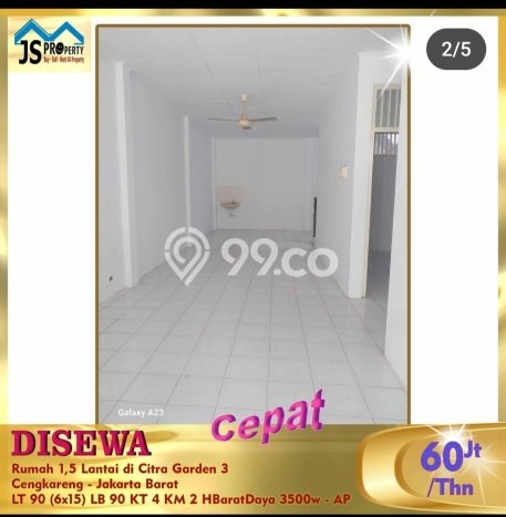 Rumah sewa siap pakai 4 Kamar Tidur di Citra Garden, Jakarta Barat Rumah sewa siap pakai 4 Kamar Tidur di Citra Garden, Jakarta Barat