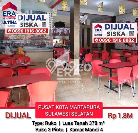 Area Ramai! Ruko Dijual di Martapura untuk Bisnis Luas Bangunan 378m2 Area Ramai! Ruko Dijual di Martapura untuk Bisnis Luas Bangunan 378m2