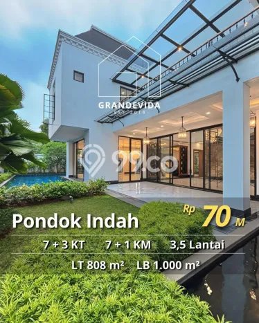 For Sale! Premium House LT 808m2 Desain Elegan di Pondok Indah For Sale! Premium House LT 808m2 Desain Elegan di Pondok Indah