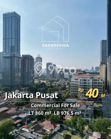 Kantor Komersial Dijual di Tanah Abang Jakarta Pusat LT 860m2 & LB 976m2 Kantor Komersial Dijual di Tanah Abang Jakarta Pusat LT 860m2 & LB 976m2
