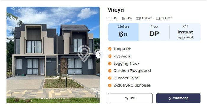 Rumah Minimalis 2 Kamar LT 60m2 di BSD City Rumah Minimalis 2 Kamar LT 60m2 di BSD City