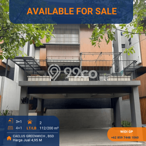 For Sale! Luxury House LT 112m2 Desain Elegan di BSD For Sale! Luxury House LT 112m2 Desain Elegan di BSD