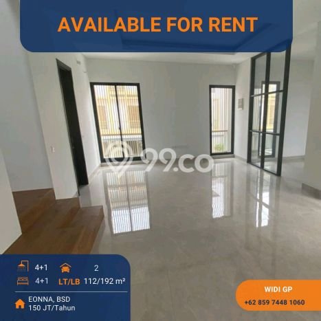 Rumah sewa siap pakai 4 KT di BSD, Tangerang Rumah sewa siap pakai 4 KT di BSD, Tangerang