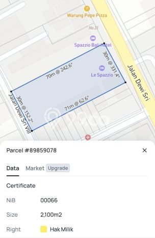Dijual Tanah Lokasi Dewi Sri, Badung Seluas 2100m2 Dijual Tanah Lokasi Dewi Sri, Badung Seluas 2100m2