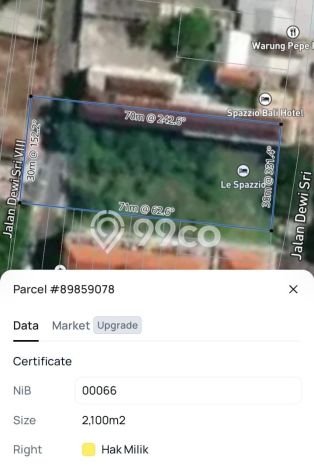 Dijual Tanah Lokasi Dewi Sri, Badung Seluas 2100m2 Dijual Tanah Lokasi Dewi Sri, Badung Seluas 2100m2