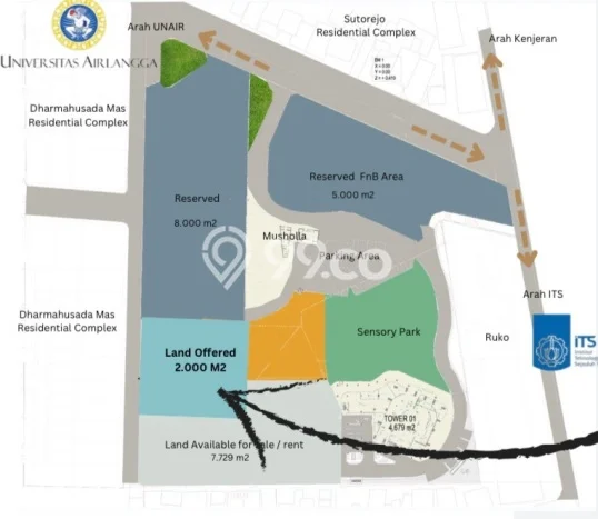 Jarang Ada! Tanah Kavling Disewakan di Surabaya 2000m2 Jarang Ada! Tanah Kavling Disewakan di Surabaya 2000m2