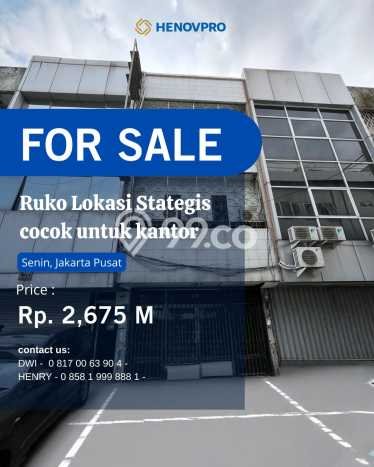 Unit Ruko Dijual di Senen Jakarta Pusat Luas Tanah 66m2, Luas Bangunan 231m2 Unit Ruko Dijual di Senen Jakarta Pusat Luas Tanah 66m2, Luas Bangunan 231m2
