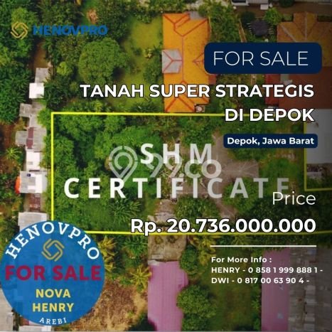 Tanah Dijual Area Strategis di Depok II Depok 2304m2 Tanah Dijual Area Strategis di Depok II Depok 2304m2