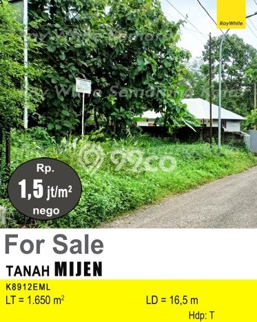 LOKASI STRATEGIS! Tanah Kawasan Mijen, Luas 1650m², Lokasi Potensial, Cocok untuk Investasi LOKASI STRATEGIS! Tanah Kawasan Mijen, Luas 1650m², Lokasi Potensial, Cocok untuk Investasi