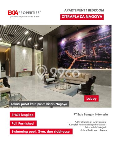 Apartemen Cozy Dijual di Batam Spesifikasi 1 KT, 1 KM Apartemen Cozy Dijual di Batam Spesifikasi 1 KT, 1 KM