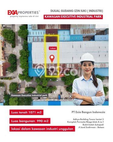 Untuk Dijual! Gudang di Batam Centre Batam LT 1071m2 / LB 990m2 Kawasan Bisnis Untuk Dijual! Gudang di Batam Centre Batam LT 1071m2 / LB 990m2 Kawasan Bisnis