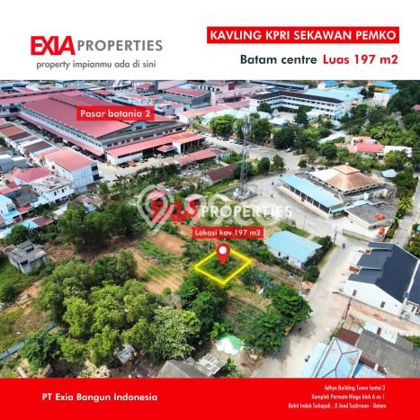 Tanah Dijual Lokasi Batam Kota, Batam dengan Luas Tanah 197m2 dan Status - Tanah Dijual Lokasi Batam Kota, Batam dengan Luas Tanah 197m2 dan Status -
