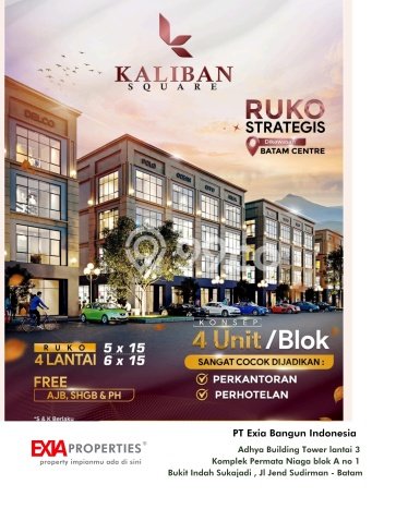Ruko Paling Dicari LB 338m2 Dijual di Batam Kota Ruko Paling Dicari LB 338m2 Dijual di Batam Kota