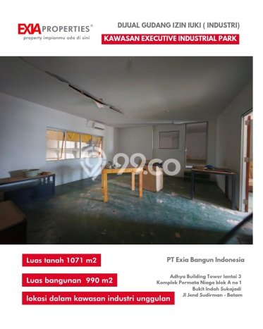 Untuk Dijual! Gudang di Batam Centre Batam LT 1071m2 / LB 990m2 Kawasan Bisnis Untuk Dijual! Gudang di Batam Centre Batam LT 1071m2 / LB 990m2 Kawasan Bisnis