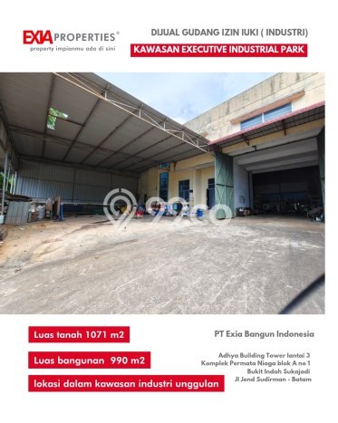 Untuk Dijual! Gudang di Batam Centre Batam LT 1071m2 / LB 990m2 Kawasan Bisnis Untuk Dijual! Gudang di Batam Centre Batam LT 1071m2 / LB 990m2 Kawasan Bisnis