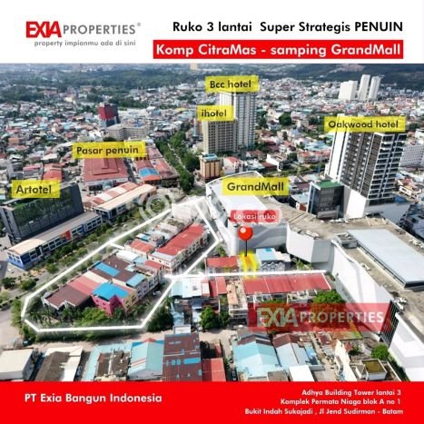 Unit Ruko Dijual di Batam LT 75m2 & LB 225m2 Unit Ruko Dijual di Batam LT 75m2 & LB 225m2