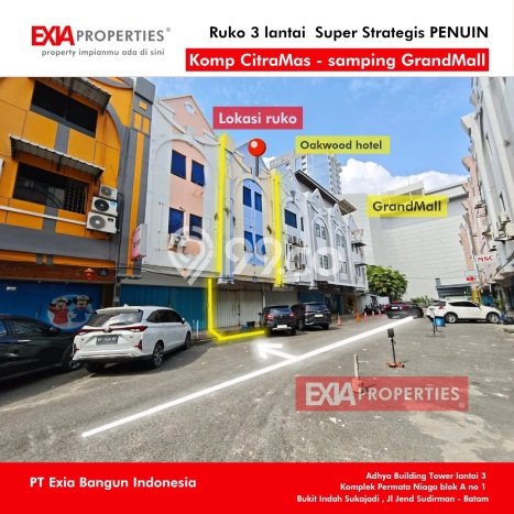 Unit Ruko Dijual di Batam LT 75m2 & LB 225m2 Unit Ruko Dijual di Batam LT 75m2 & LB 225m2