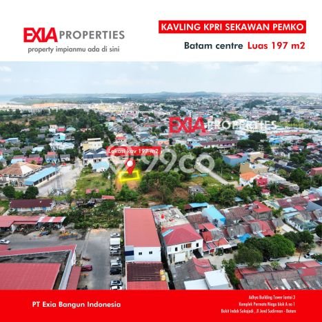 Tanah Dijual Lokasi Batam Kota, Batam dengan Luas Tanah 197m2 dan Status - Tanah Dijual Lokasi Batam Kota, Batam dengan Luas Tanah 197m2 dan Status -