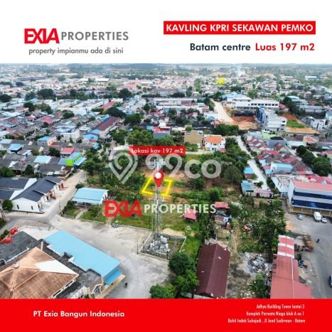 Tanah Dijual Lokasi Batam Kota, Batam dengan Luas Tanah 197m2 dan Status - Tanah Dijual Lokasi Batam Kota, Batam dengan Luas Tanah 197m2 dan Status -