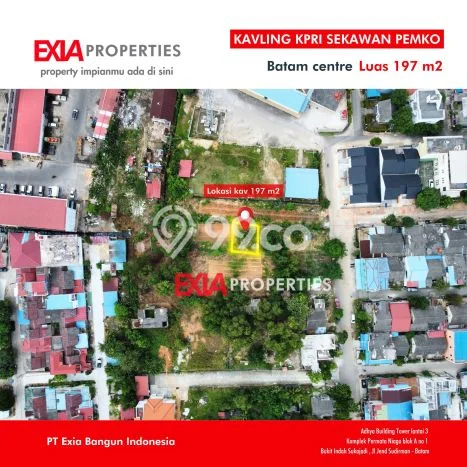 Tanah Dijual Lokasi Batam Kota, Batam dengan Luas Tanah 197m2 dan Status - Tanah Dijual Lokasi Batam Kota, Batam dengan Luas Tanah 197m2 dan Status -