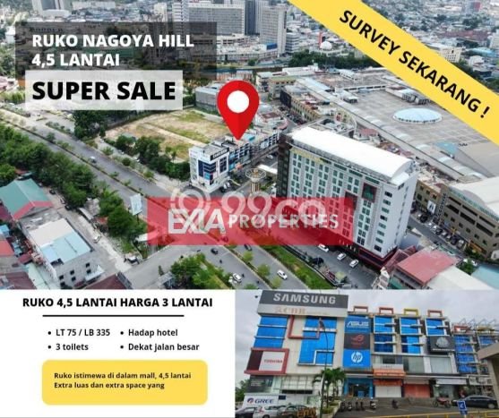 Ruko Dijual di Batam LT 75m2 & LB 335m2 Lokasi Terbaik! Ruko Dijual di Batam LT 75m2 & LB 335m2 Lokasi Terbaik!